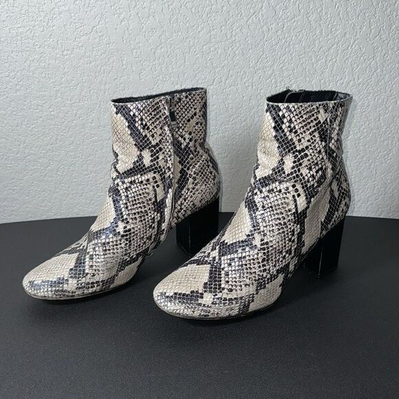 HALOGEN FAUX SNAKE SKIN BOOTIE SIZE 8.5 - Picture 4 of 7